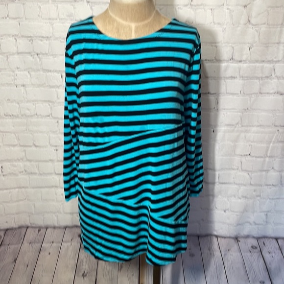 Dana Buchman Stripe Blouse Size XL - Picture 1 of 5